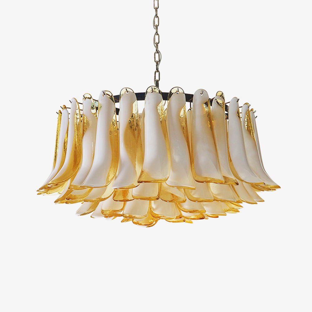 petal-amber-murano-glass-chandelier-anzaz-Nickel & Amber & White-1