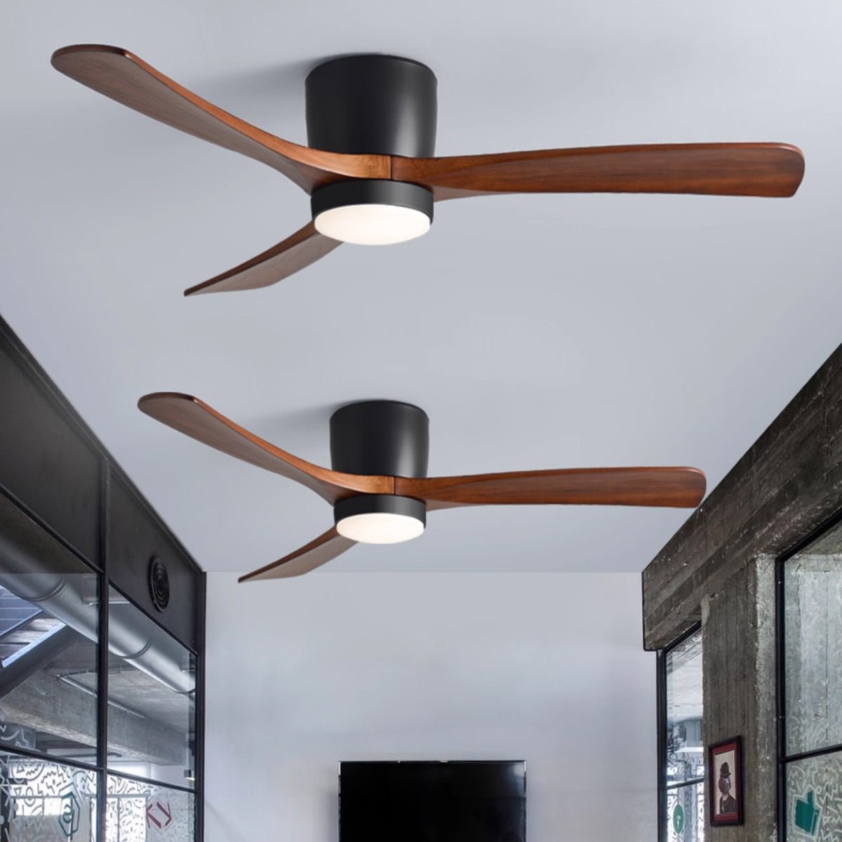 nordic-wooden-42-48-52-ceiling-fan-light-anzaz-Black & Walnut Wood-17