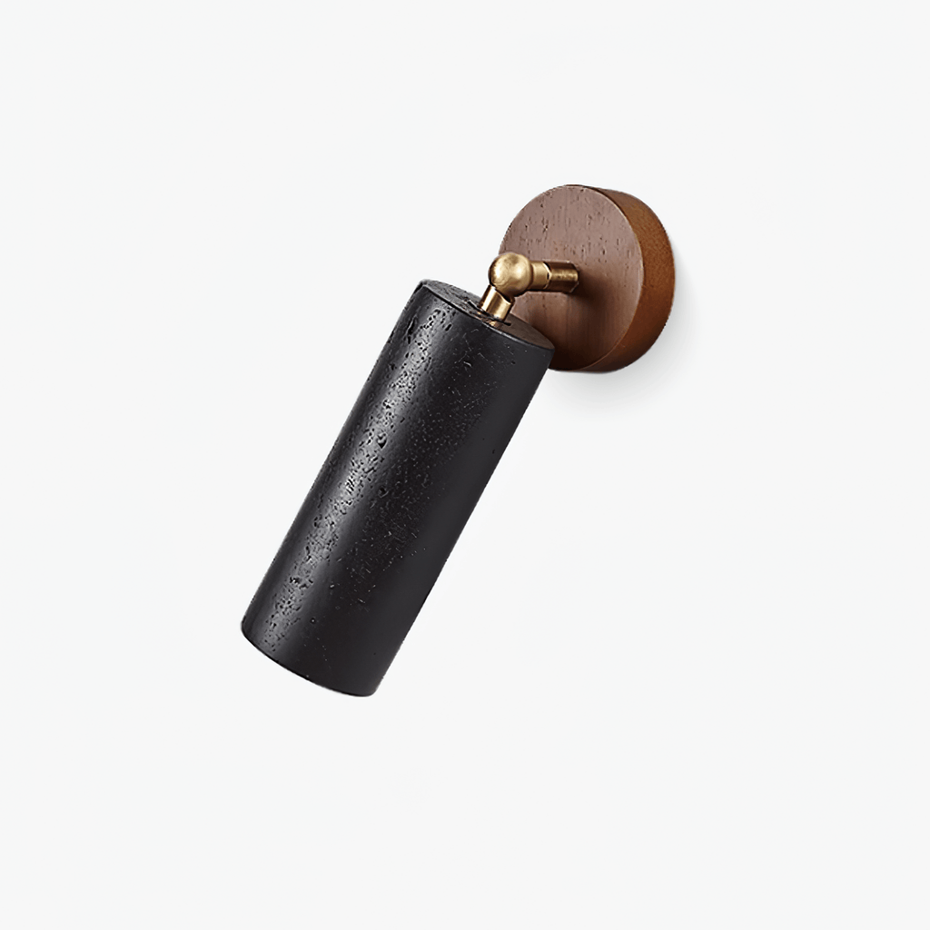 cassius-wall-sconce-anzaz-Walnut Wood & Black Travertine-1