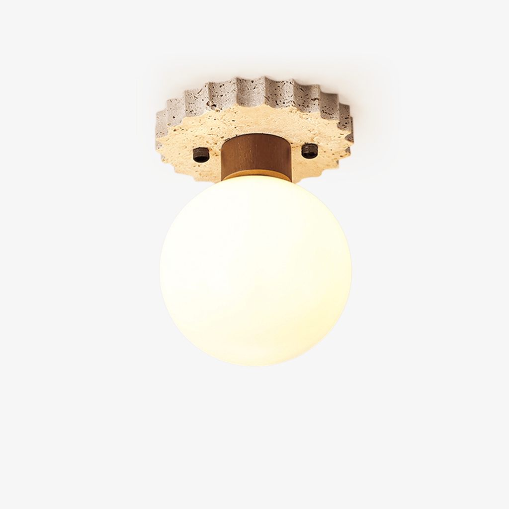 cogstone-orb-ceiling-lamp-anzaz-Yellow Travertine & White-1