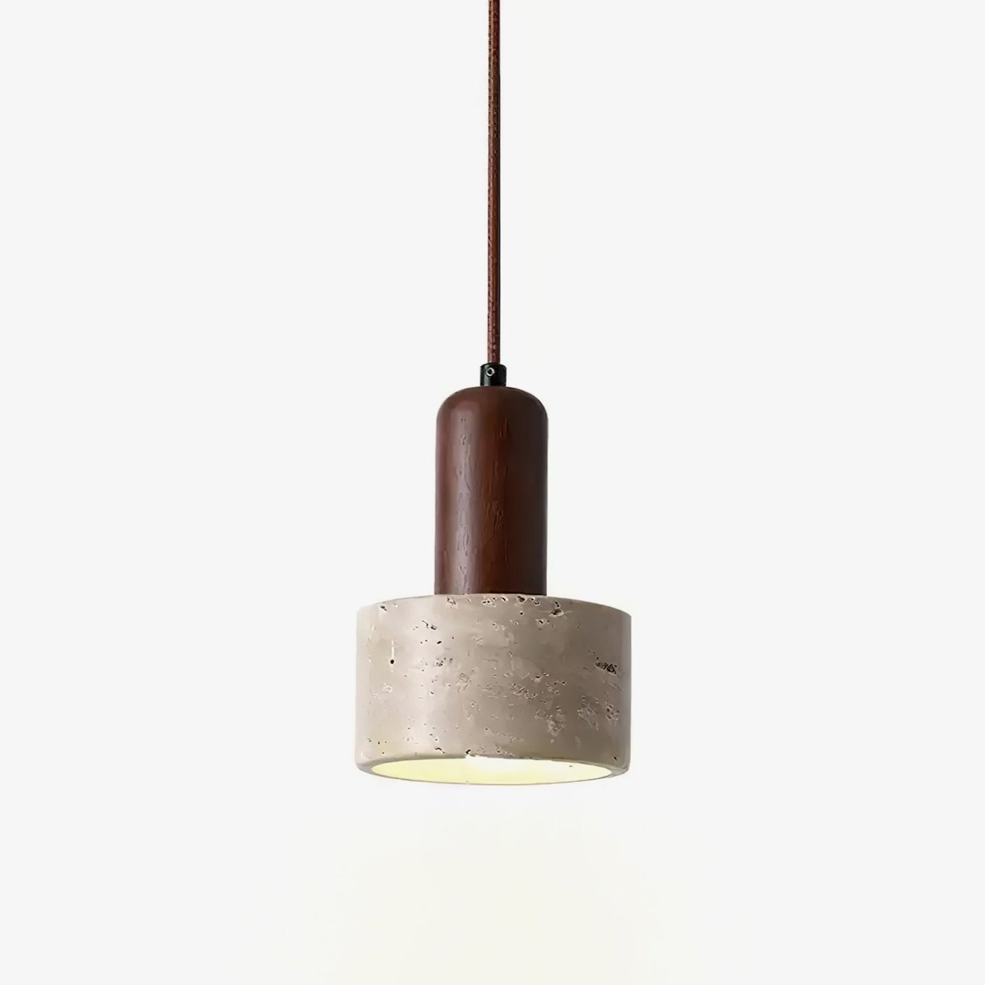 liam-round-pendant-lamp-anzaz-Yellow Travertine & Walnut Color-1
