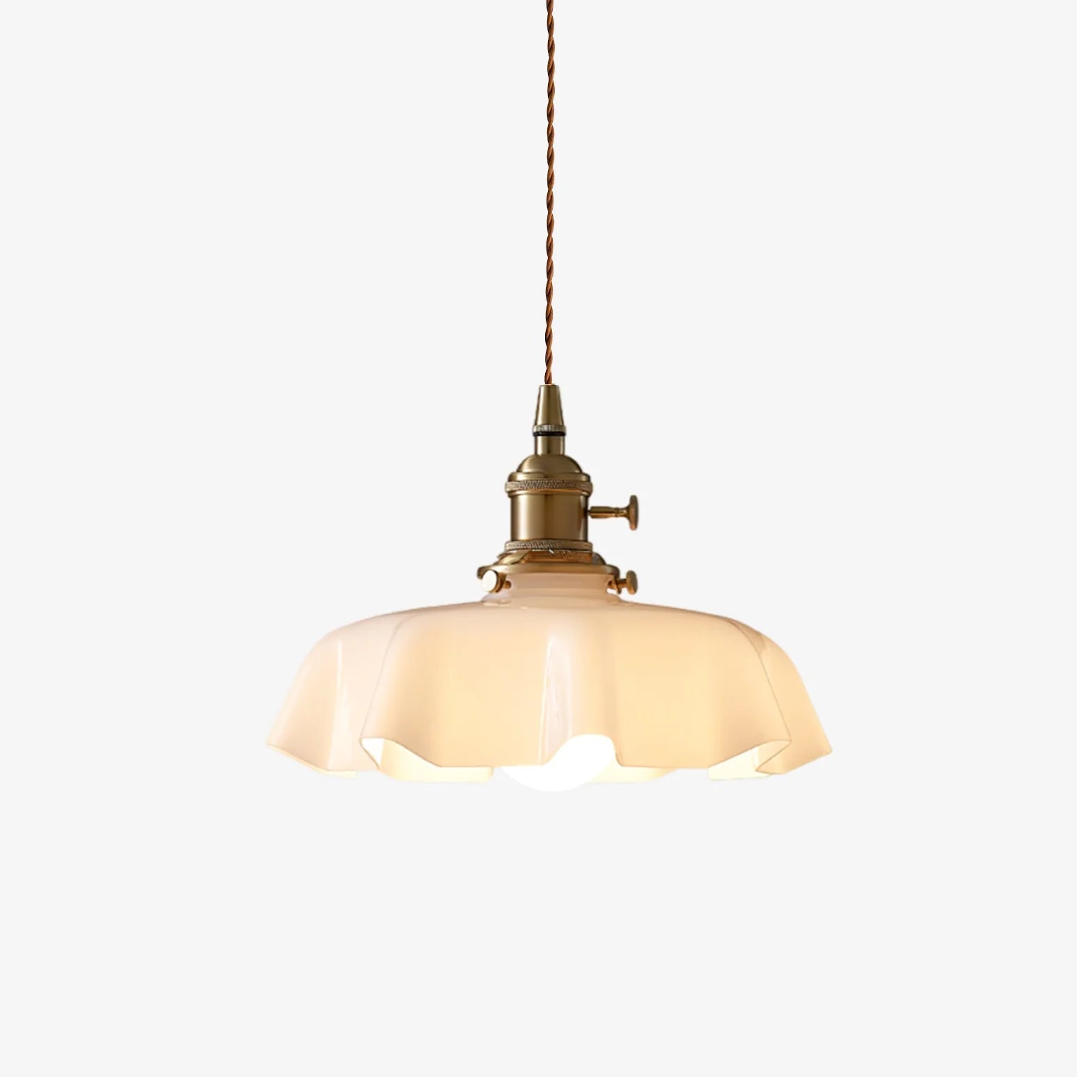 french-flower-pendant-light-anzaz-Brass ＆ White-1