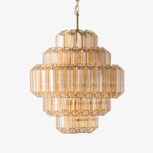 aurum-cascade-murano-chandelier-anzaz-Gold & Amber-1