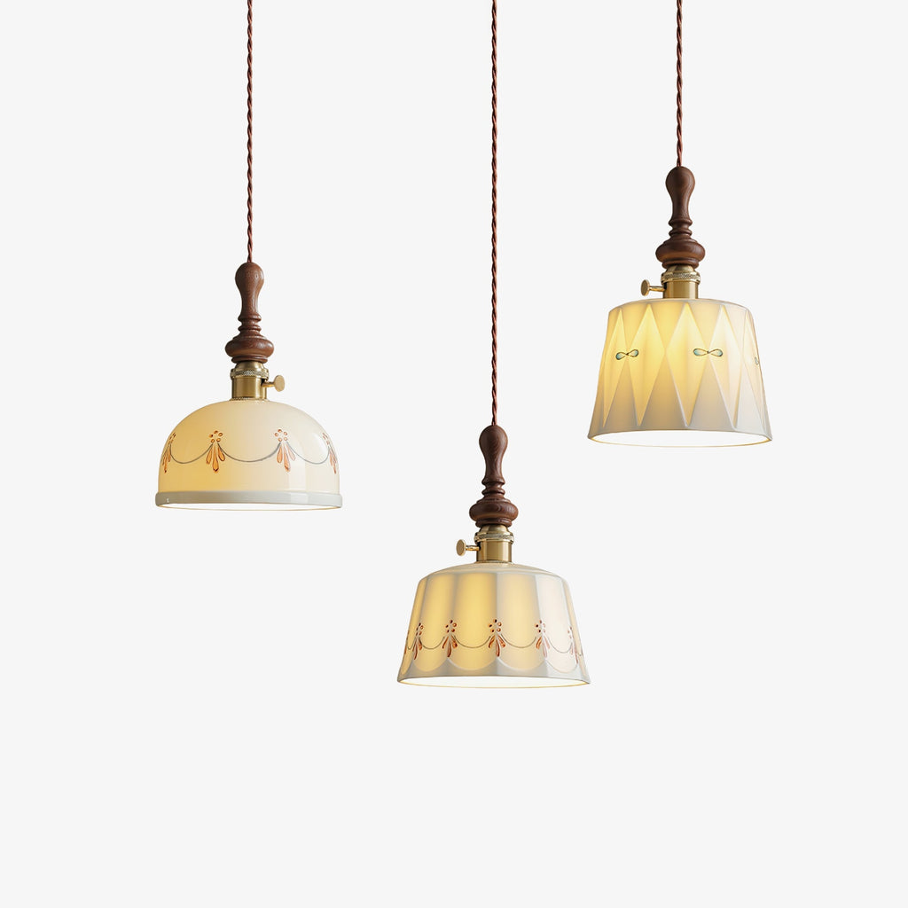roselind-ceramic-pendant-light-anzaz-Walnut color & Gold & White-1