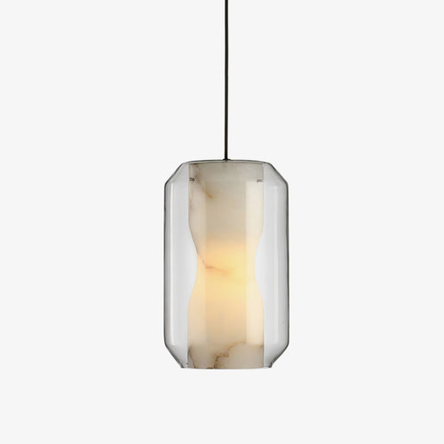 alabaster-glass-cylinder-pendant-light-anzaz-Clear & White-1