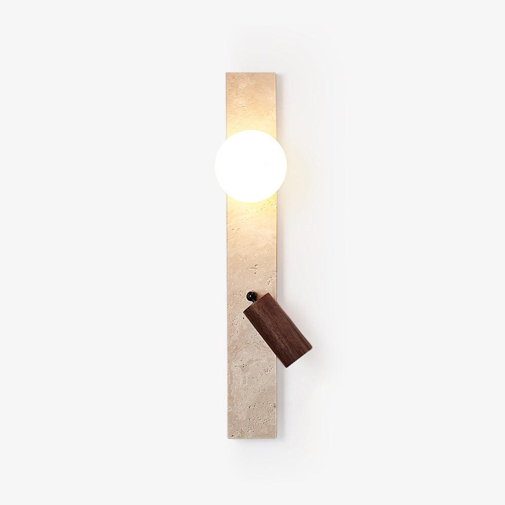 terra-linear-wall-light-anzaz-Walnut Wood & Yellow Travertine-1