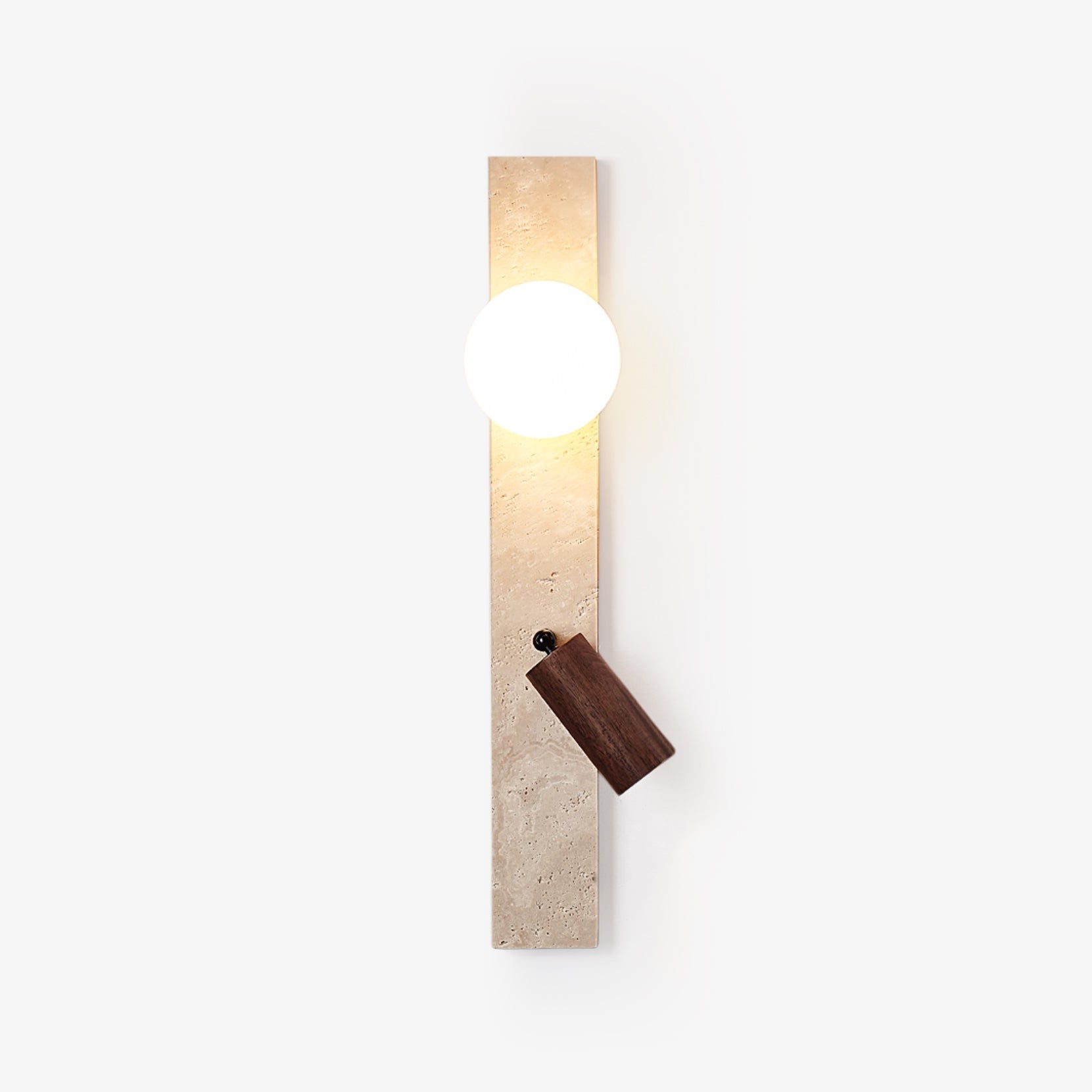 terra-linear-wall-light-anzaz-Walnut Wood & Yellow Travertine-1