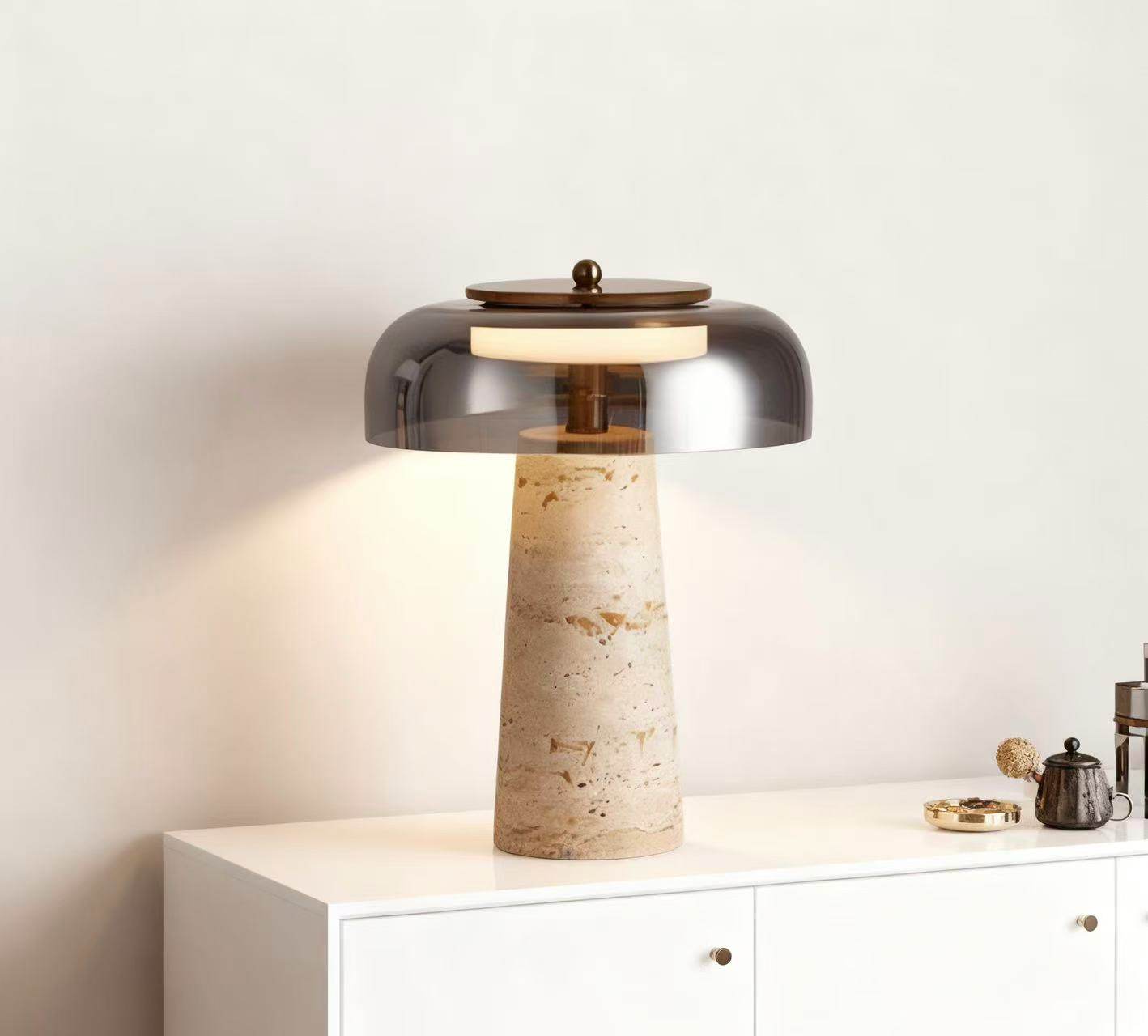 strata-table-lamp-anzaz-Smoky gray & Yellow Travertine-2