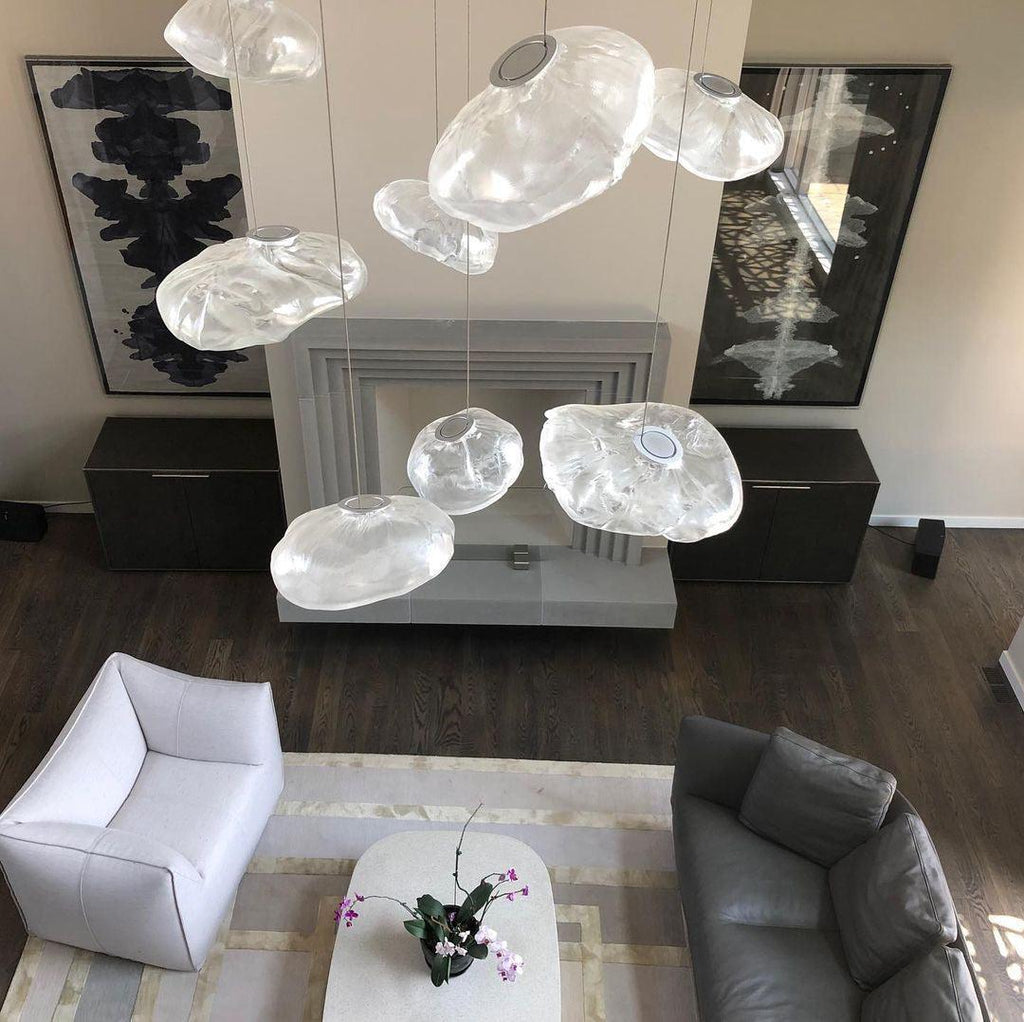 blown-glass-mesh-pendant-light-anzaz-Amber glass-35