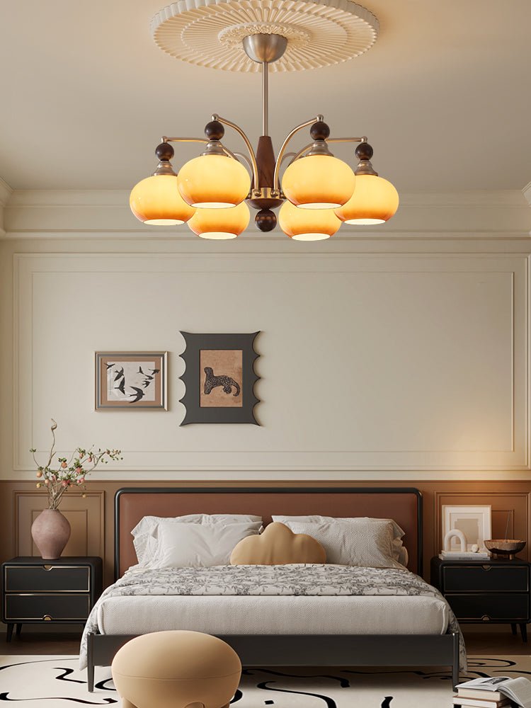 serenade-chandelier-anzaz-Orange & Walnut color & Nickel-6