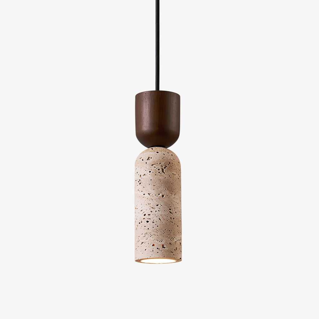 velora-column-pendant-lamp-anzaz-Walnut Wood &  Yellow Travertine-1