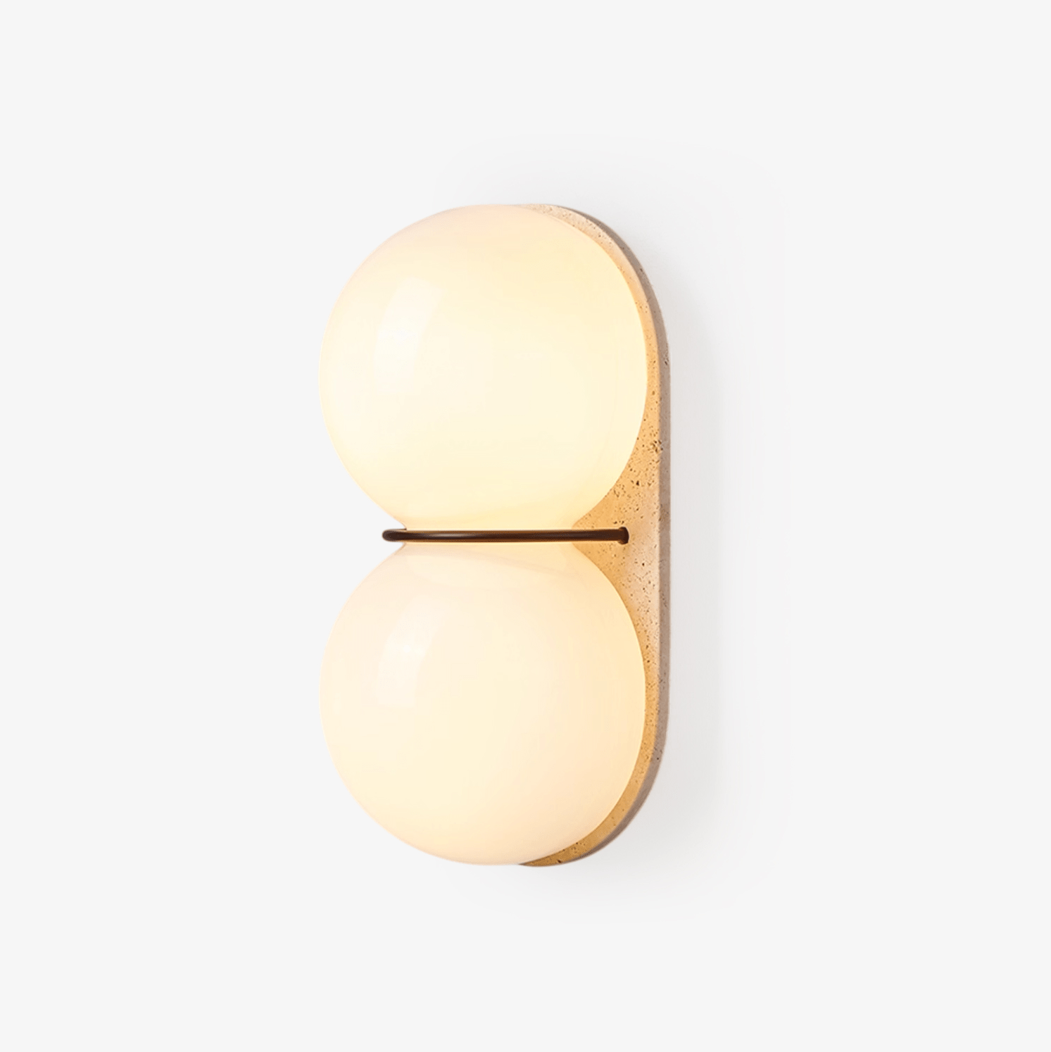 double-globe-travertine-wall-sconce-anzaz-Yellow Travertine & White-1