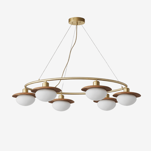 aurelin-halo-chandelier-anzaz-Wood Color & Gold & White-1