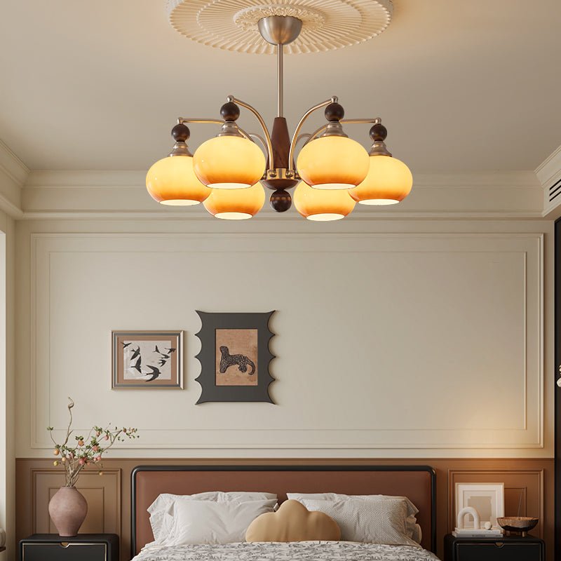 serenade-chandelier-anzaz-Orange & Walnut color & Nickel-2