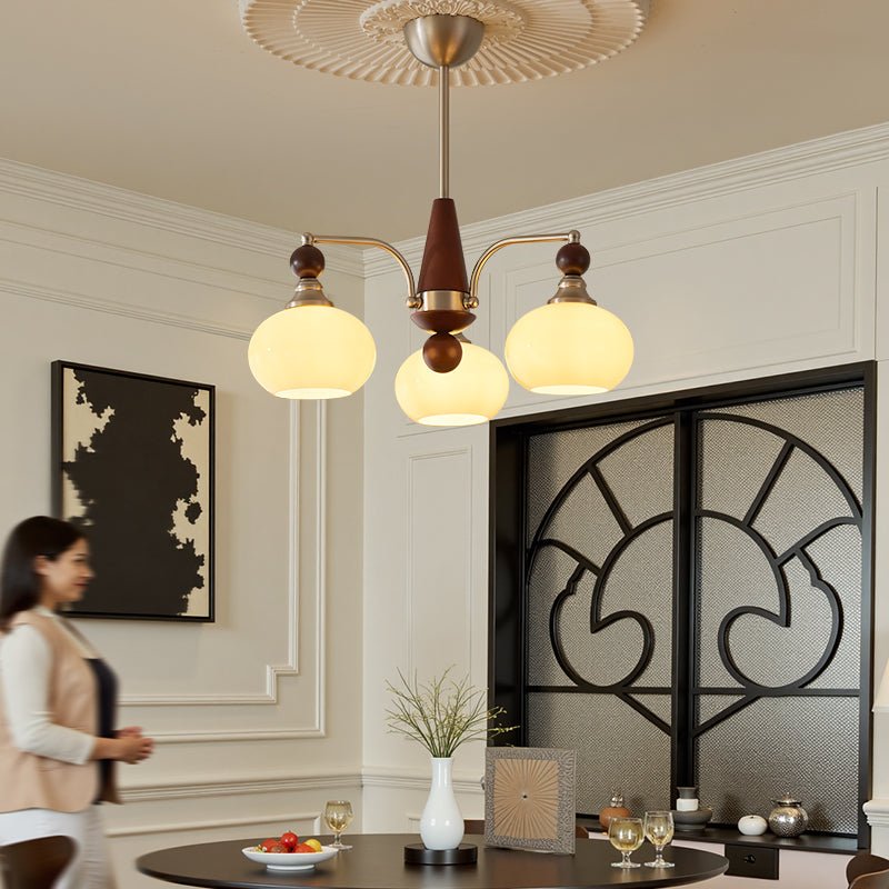 serenade-chandelier-anzaz-White & Walnut color & Nickel-3