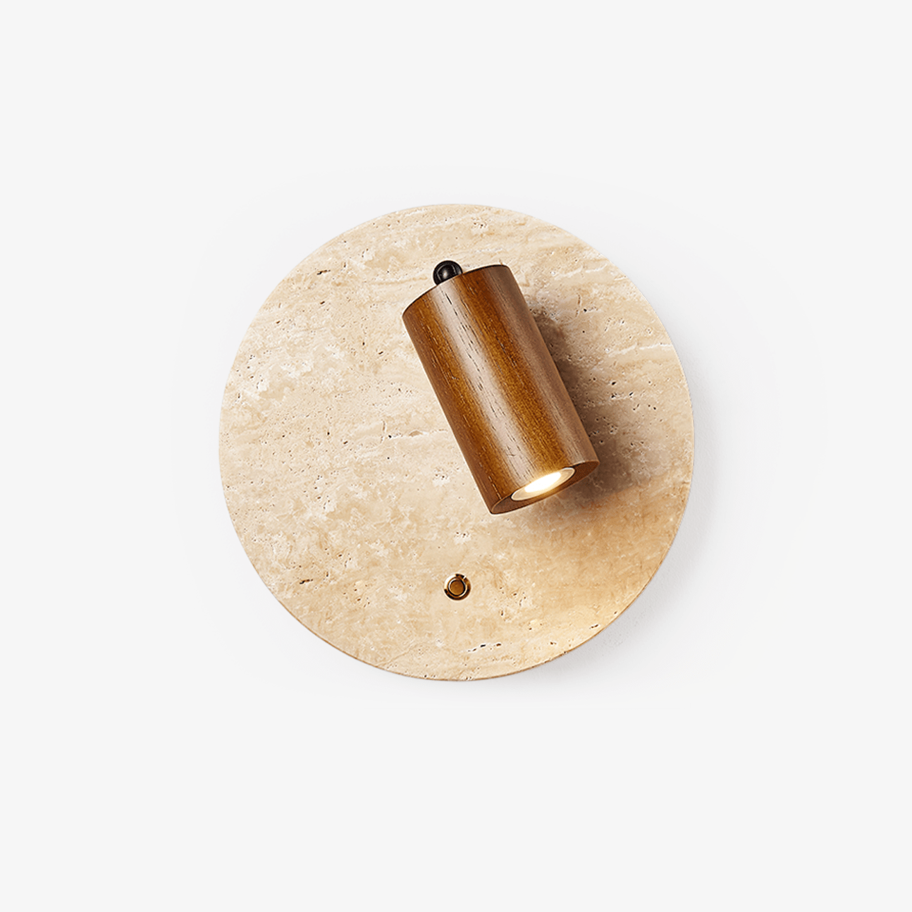 travertine-spot-wall-sconce-anzaz-Walnut Color & Yellow Travertine-1