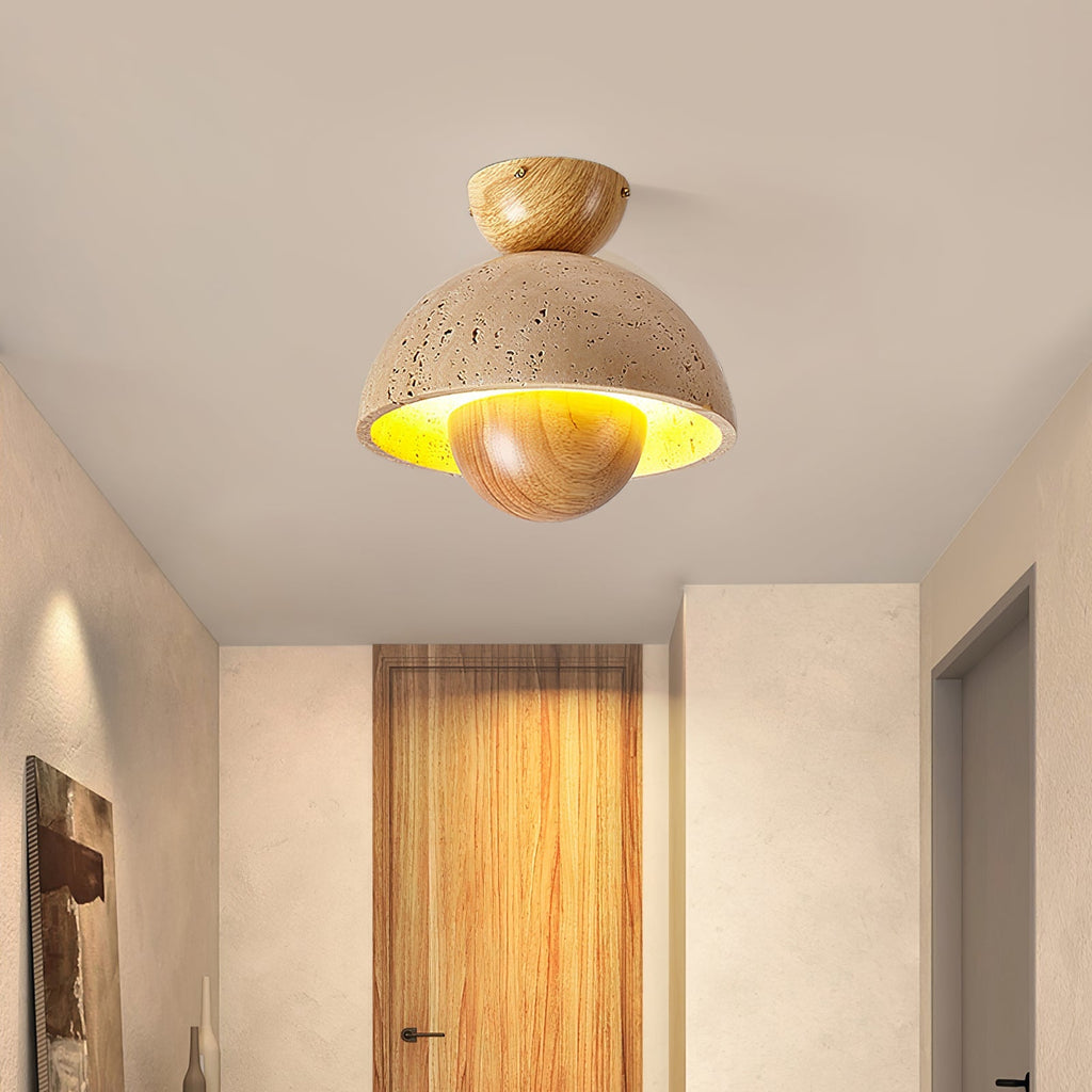 nerio-travertine-ceiling-light-anzaz-Wood color & Yellow Travertine-2