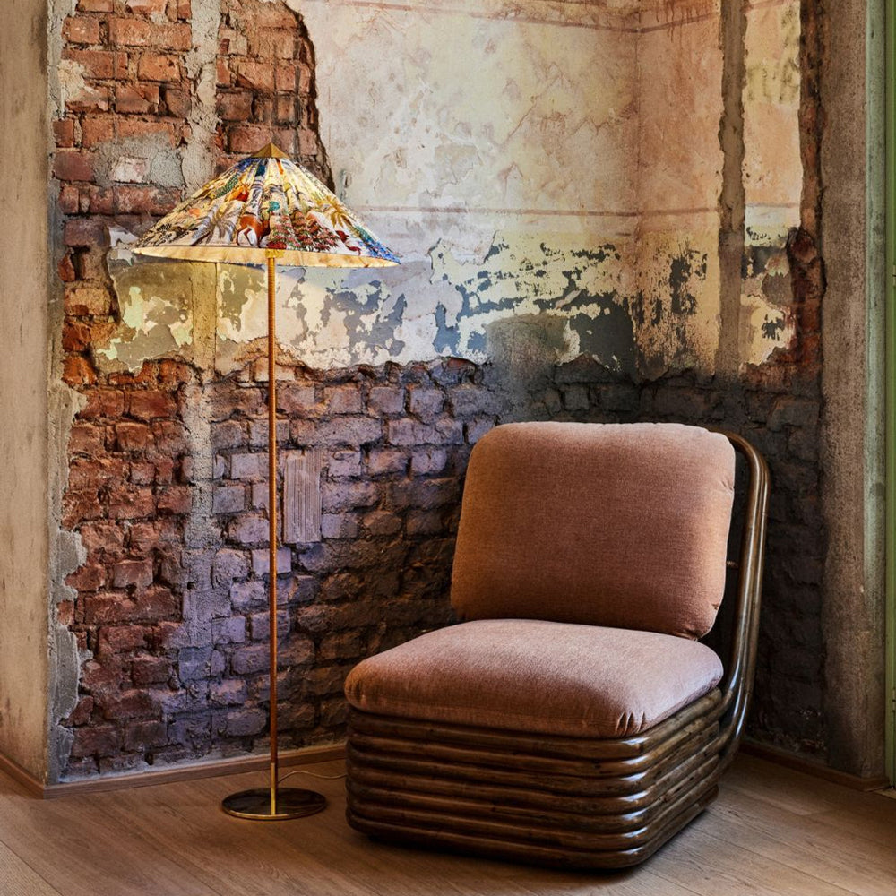 9602-floor-lamp-anzaz-Blue printed fabric shade-6