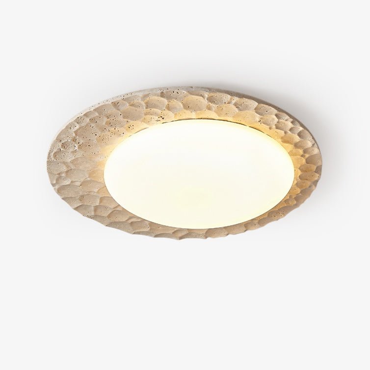 textured-organic-travertine-ceiling-lamp-anzaz-Yellow Travertine & White-1