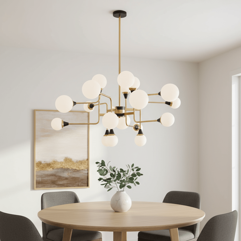 stilnovo-chandelier-anzaz-Black & Gold & White-2