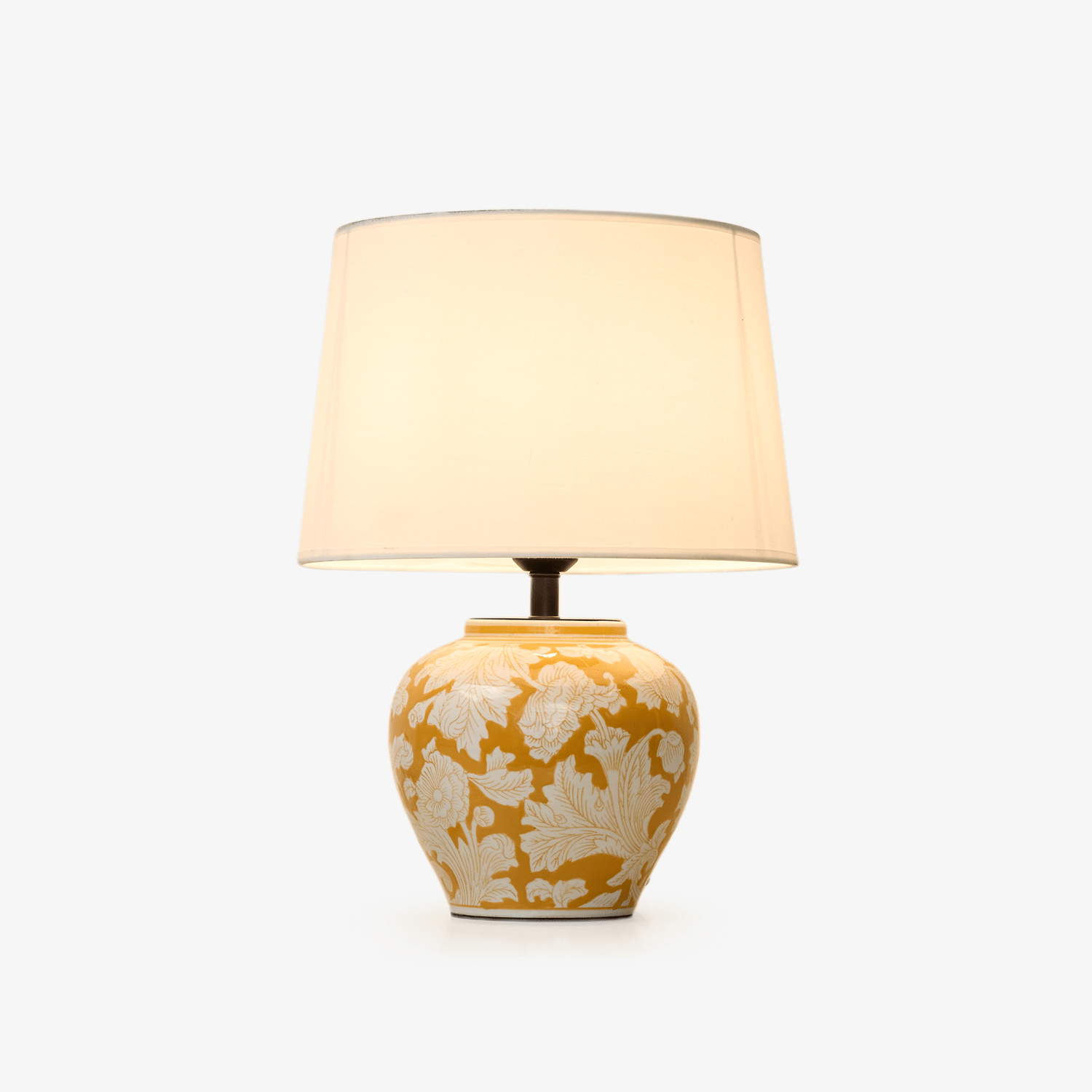 blazing-blossom-ceramic-table-lamp-anzaz-Yellow & White-1