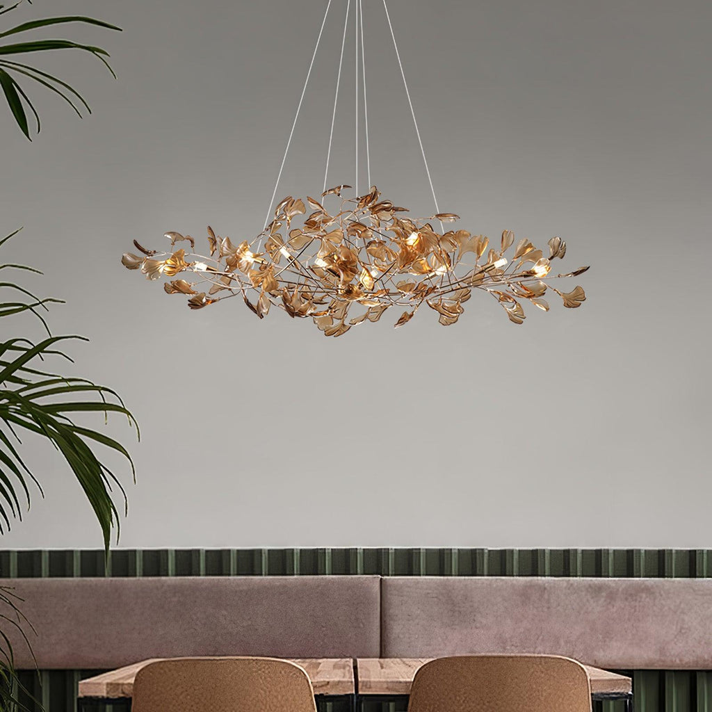 acrylic-ginkgo-leaf-chandelier-anzaz-Gold & & Royal blue-13