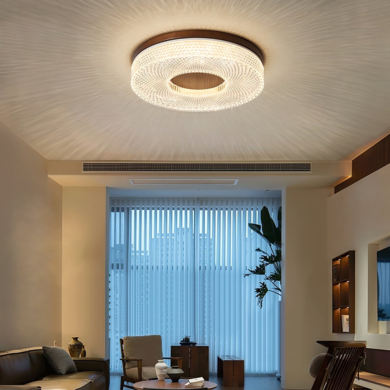 acrylic-halo-round-ceiling-light-anzaz-Walnut Color-2