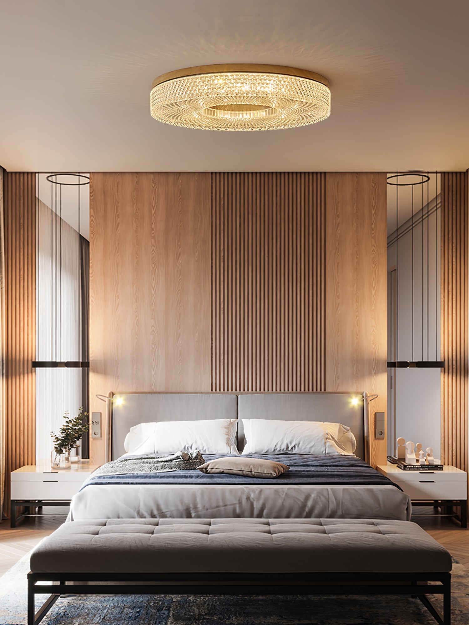 acrylic-halo-round-ceiling-light-anzaz-Walnut Color-5