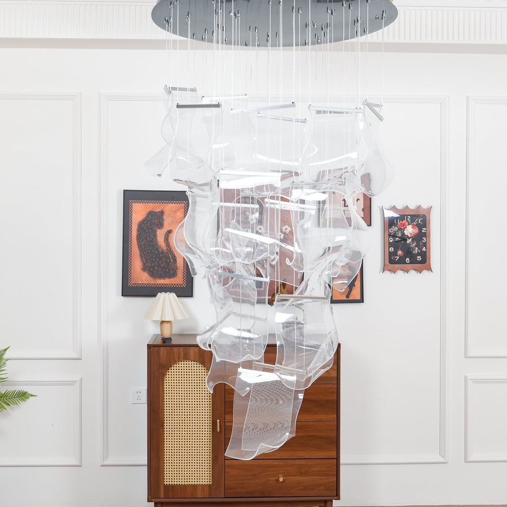 acrylic-led-chandelier-anzaz-Small: W 7.1″ x H 10.2″ / W 18cm x H 26cm-5