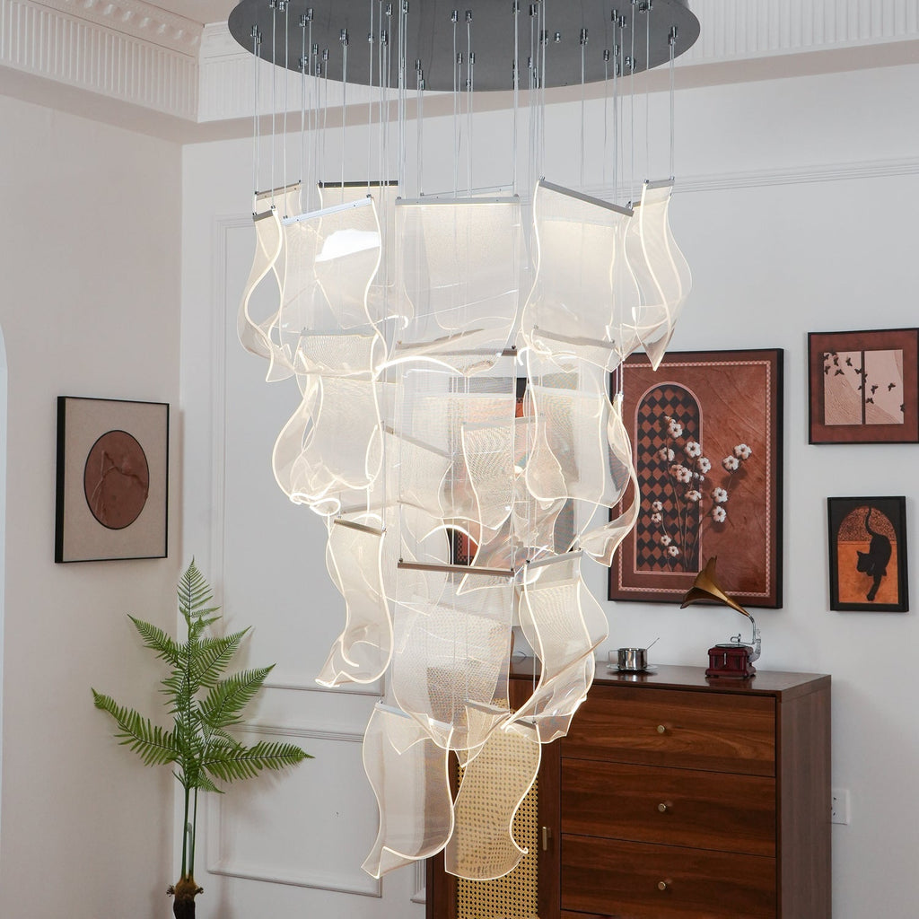 acrylic-led-chandelier-anzaz-Large: W 9.1″ x H 14.2″ / W 23cm x H 36cm-4