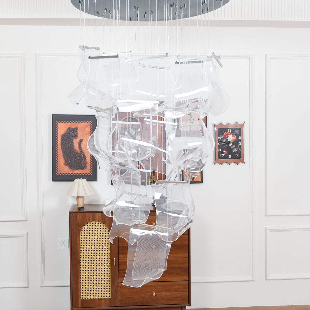 acrylic-led-chandelier-anzaz-Small: W 7.1″ x H 10.2″ / W 18cm x H 26cm-6