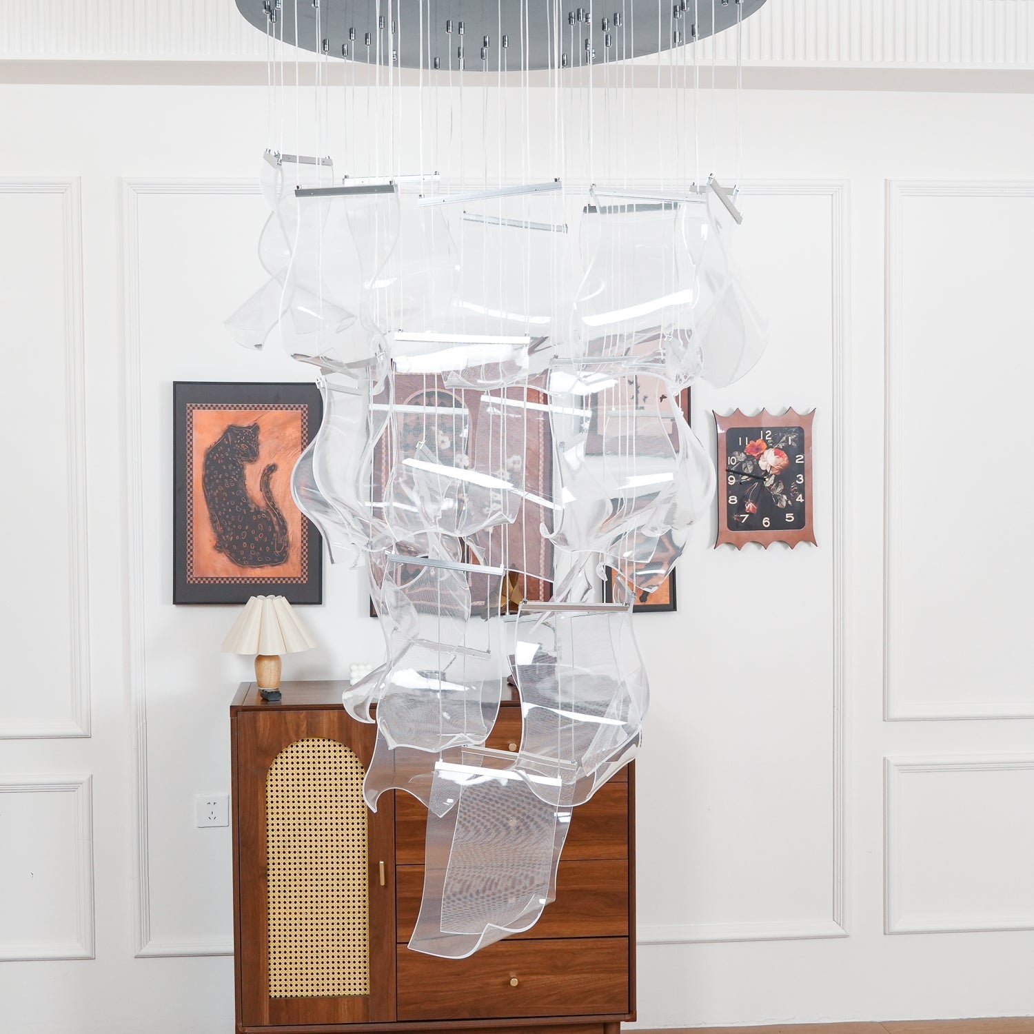 acrylic-led-chandelier-anzaz-Small: W 7.1″ x H 10.2″ / W 18cm x H 26cm-6