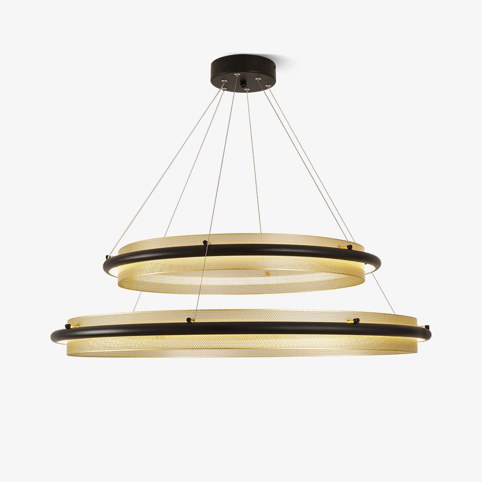 acrylic-led-round-chandelier-anzaz-Black & Gold-1
