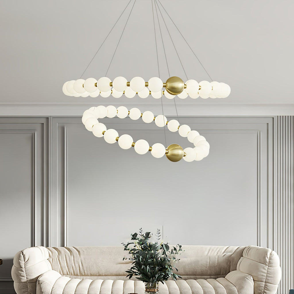 acrylic-pearls-chandelier-anzaz-Brass & White-2