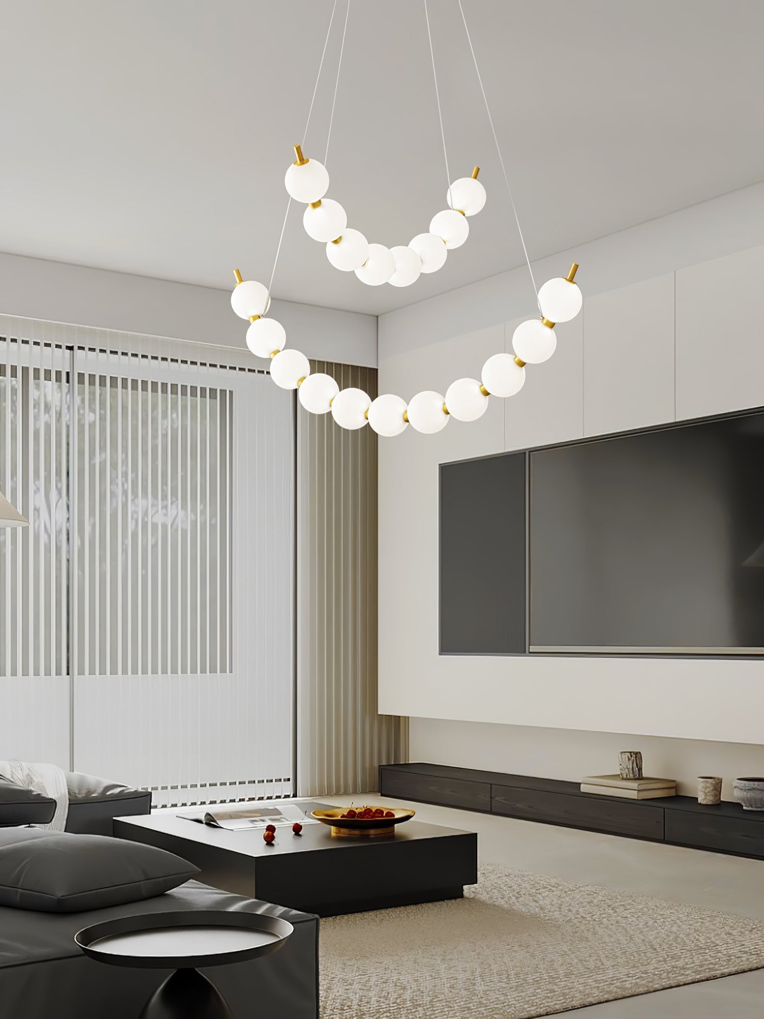 acrylic-pearls-chandelier-anzaz-Brass & White-9