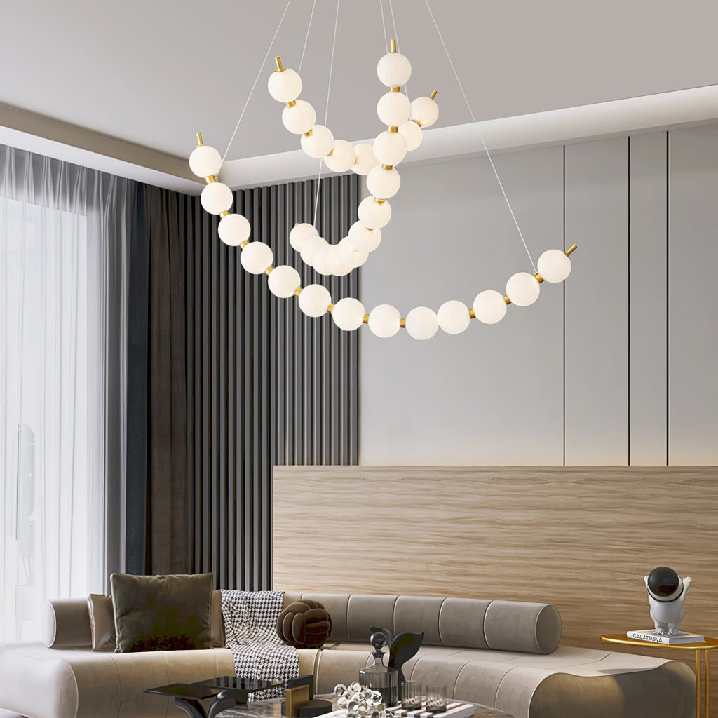 acrylic-pearls-chandelier-anzaz-Brass & White-5