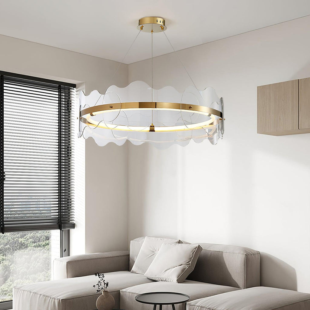 acrylic-wave-chandelier-anzaz-Gold & Transparent-2