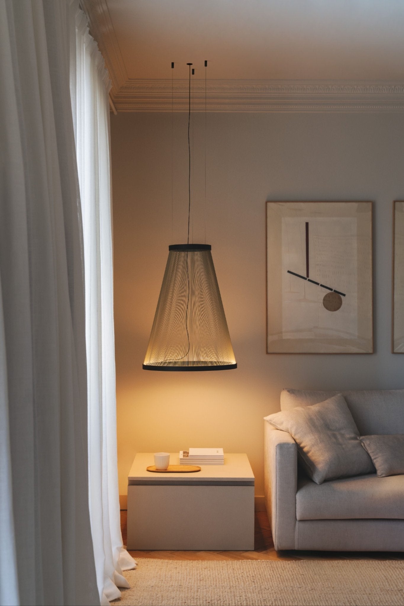 aeris-mesh-pendant-light-anzaz-Black & Beige-4
