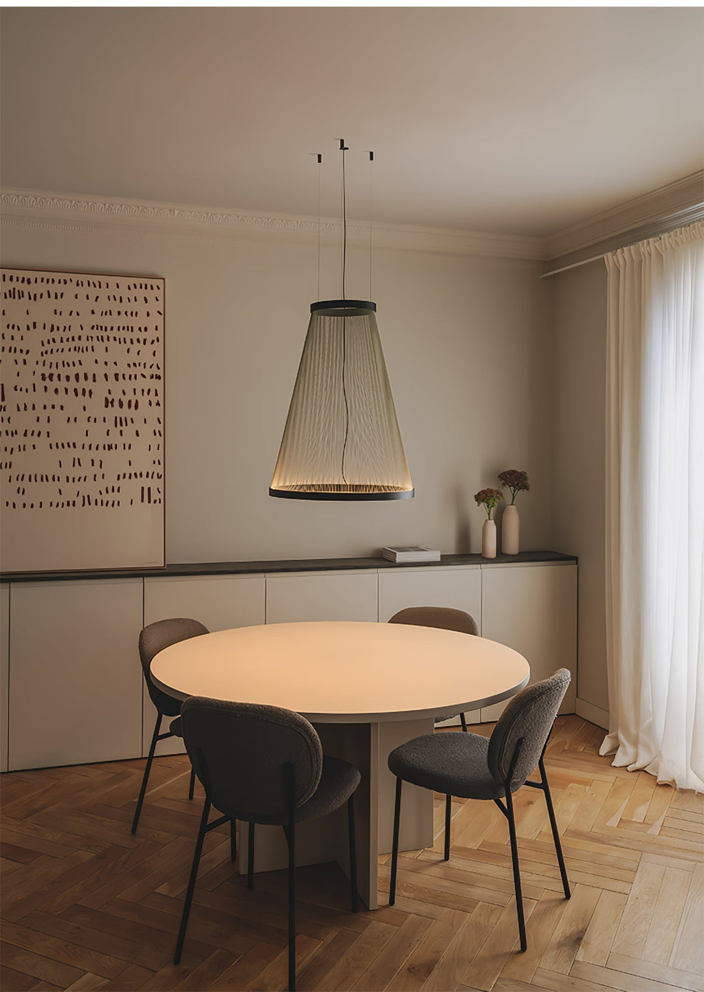 aeris-mesh-pendant-light-anzaz-Black & Beige-9