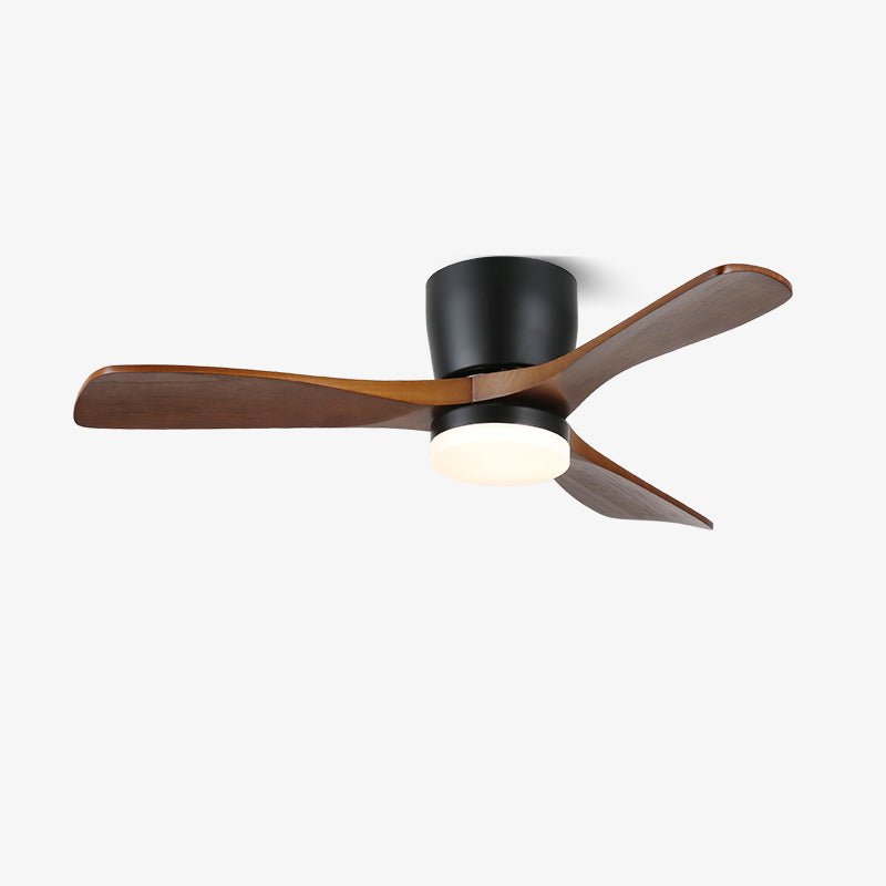 aerodynamics-wooden-ceiling-fan-light-anzaz-Model A Walnut Wood Grain  & Black (Wooden blades)-1