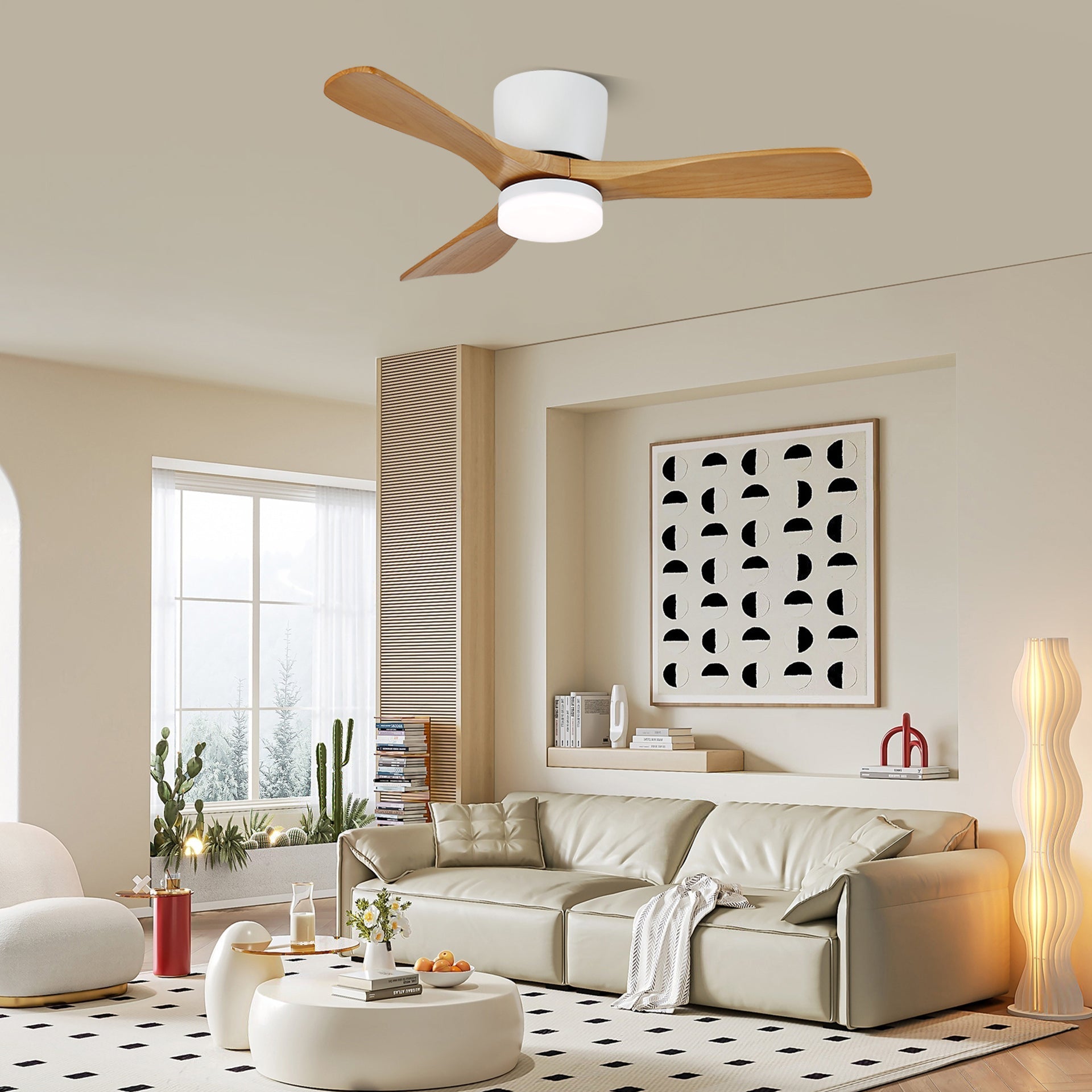 aerodynamics-wooden-ceiling-fan-light-anzaz-Model B White (ABS blades)-5
