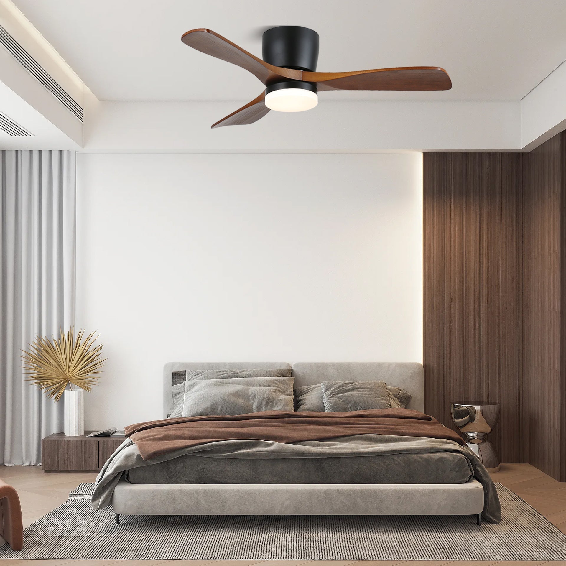 aerodynamics-wooden-ceiling-fan-light-anzaz-Model B Walnut Wood Grain  & Black (ABS blades)-2