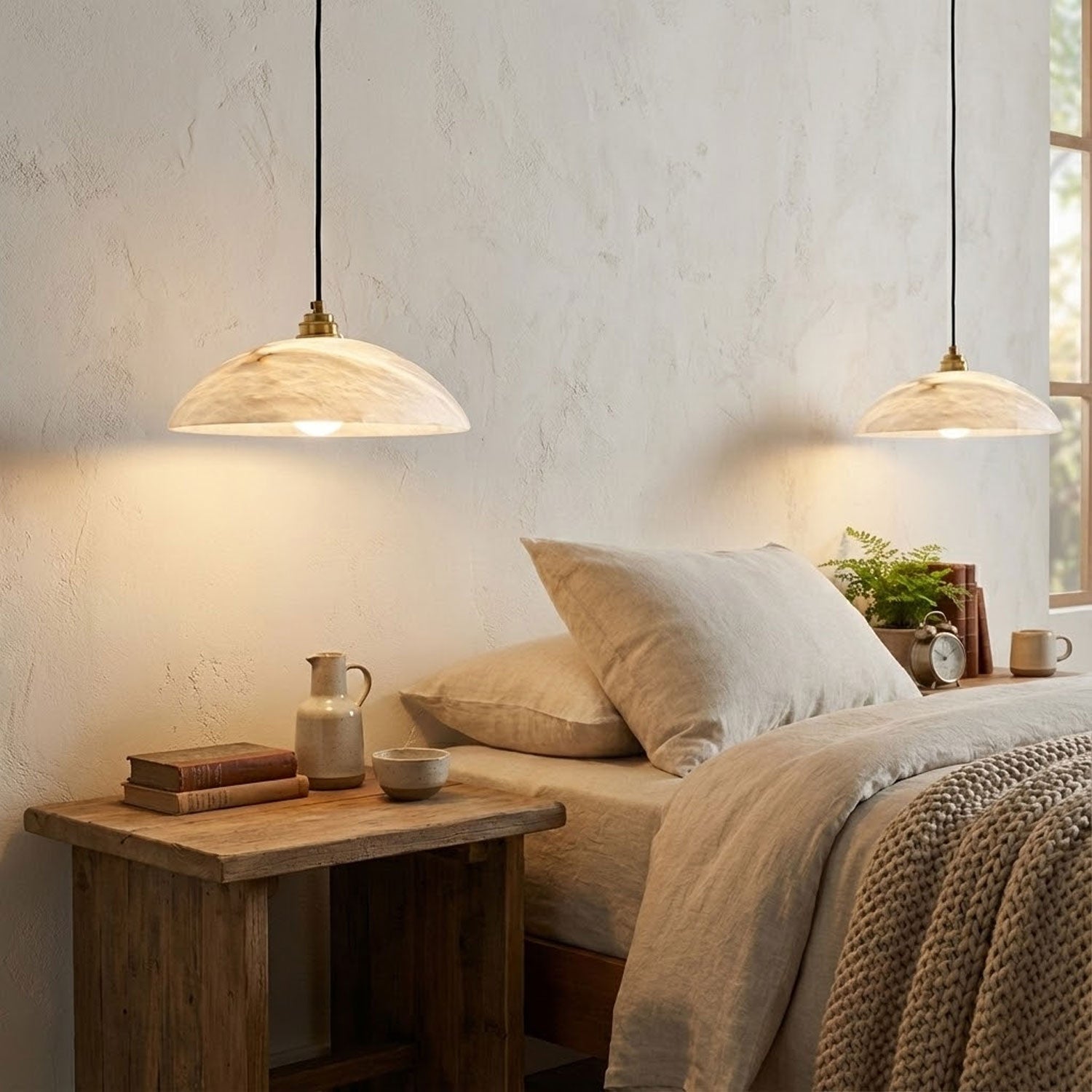 alabaster-dome-pendant-lamp-anzaz-Hanging wire 59″ Brass & White-4