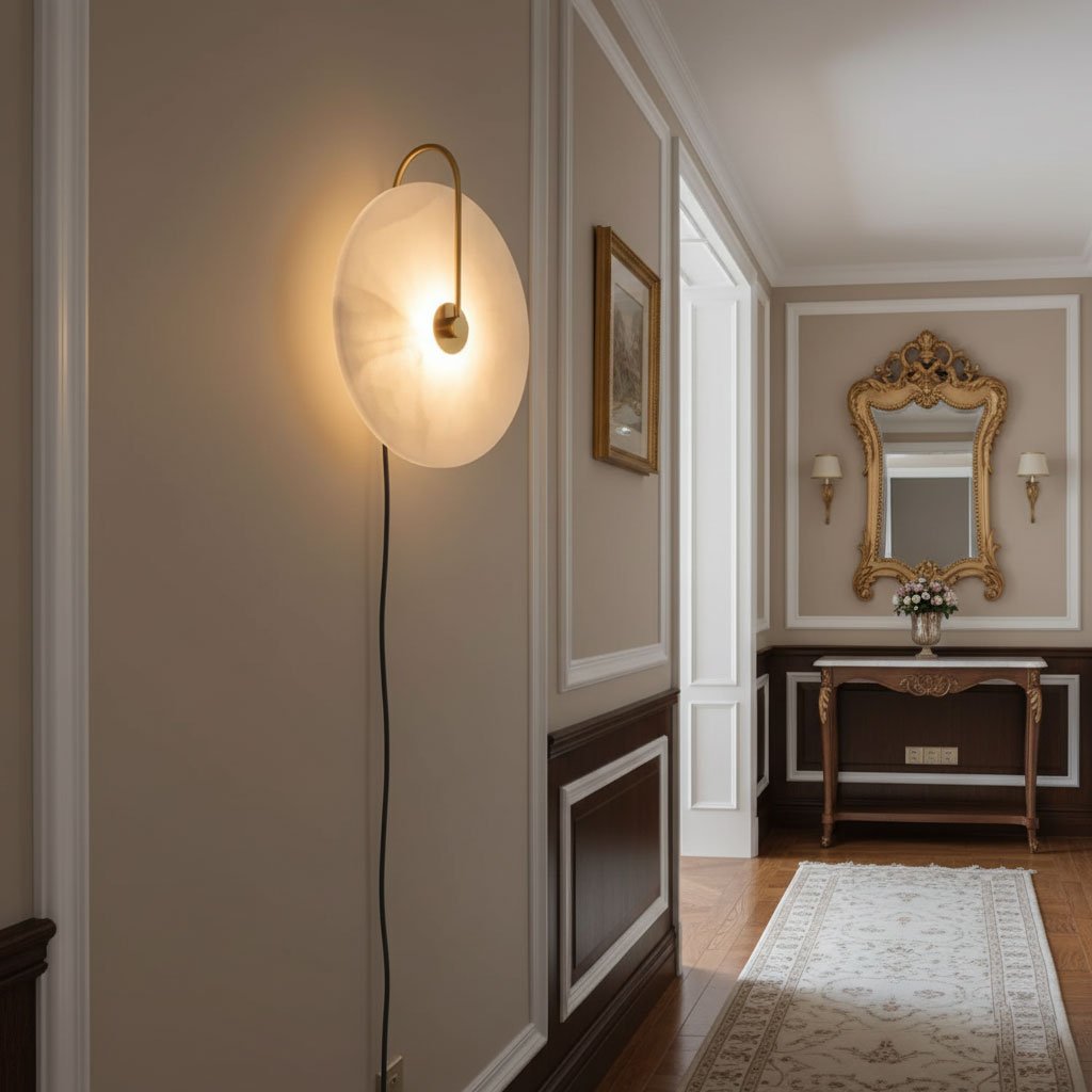 alabaster-led-plug-in-wall-lamp-anzaz-Gold & White cable-7