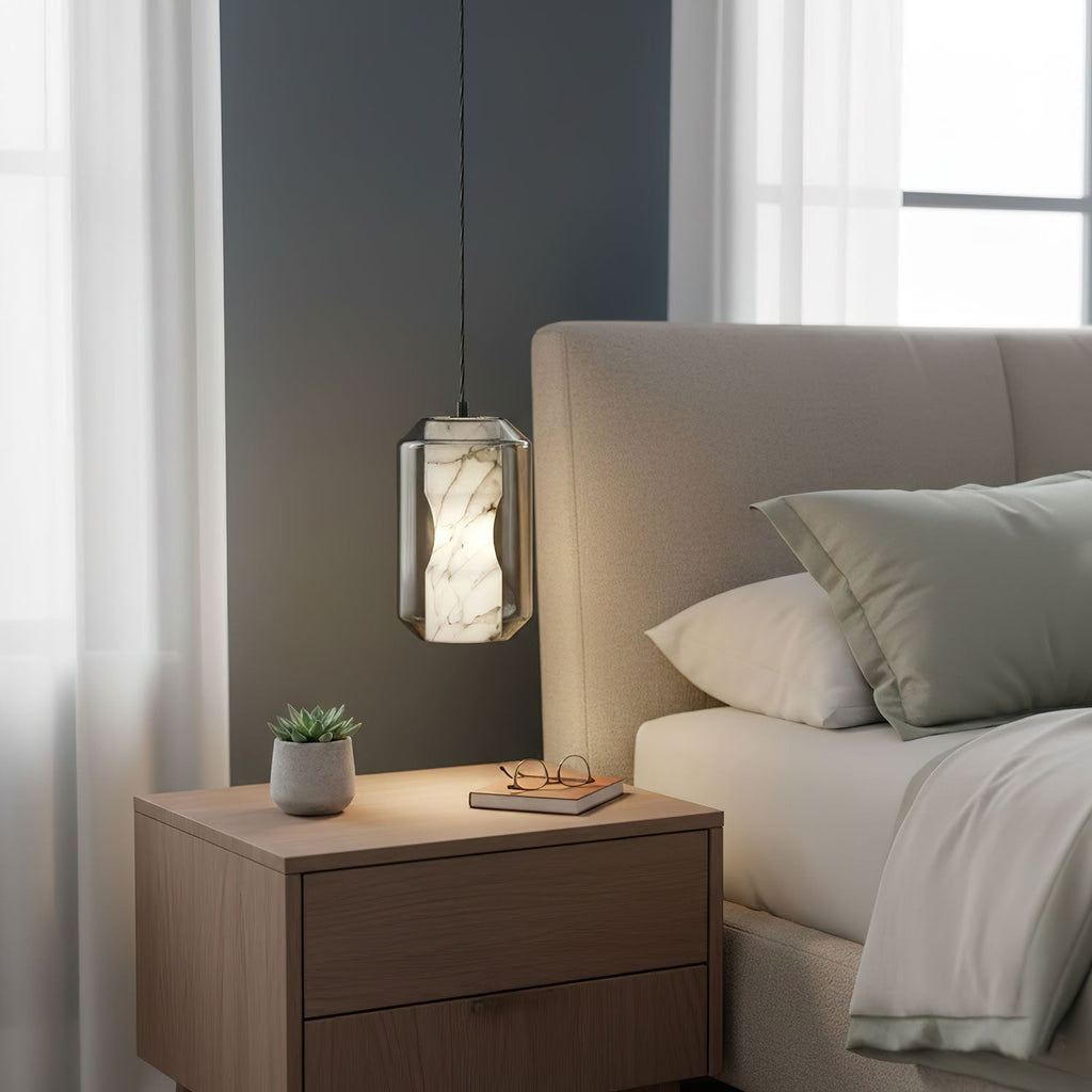 alabaster-glass-cylinder-pendant-light-anzaz-Clear & White-5