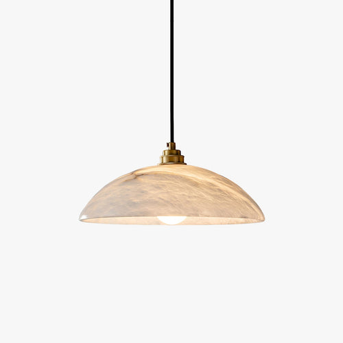 alabaster-dome-pendant-lamp-anzaz-Hanging wire 59″ Brass & White-1