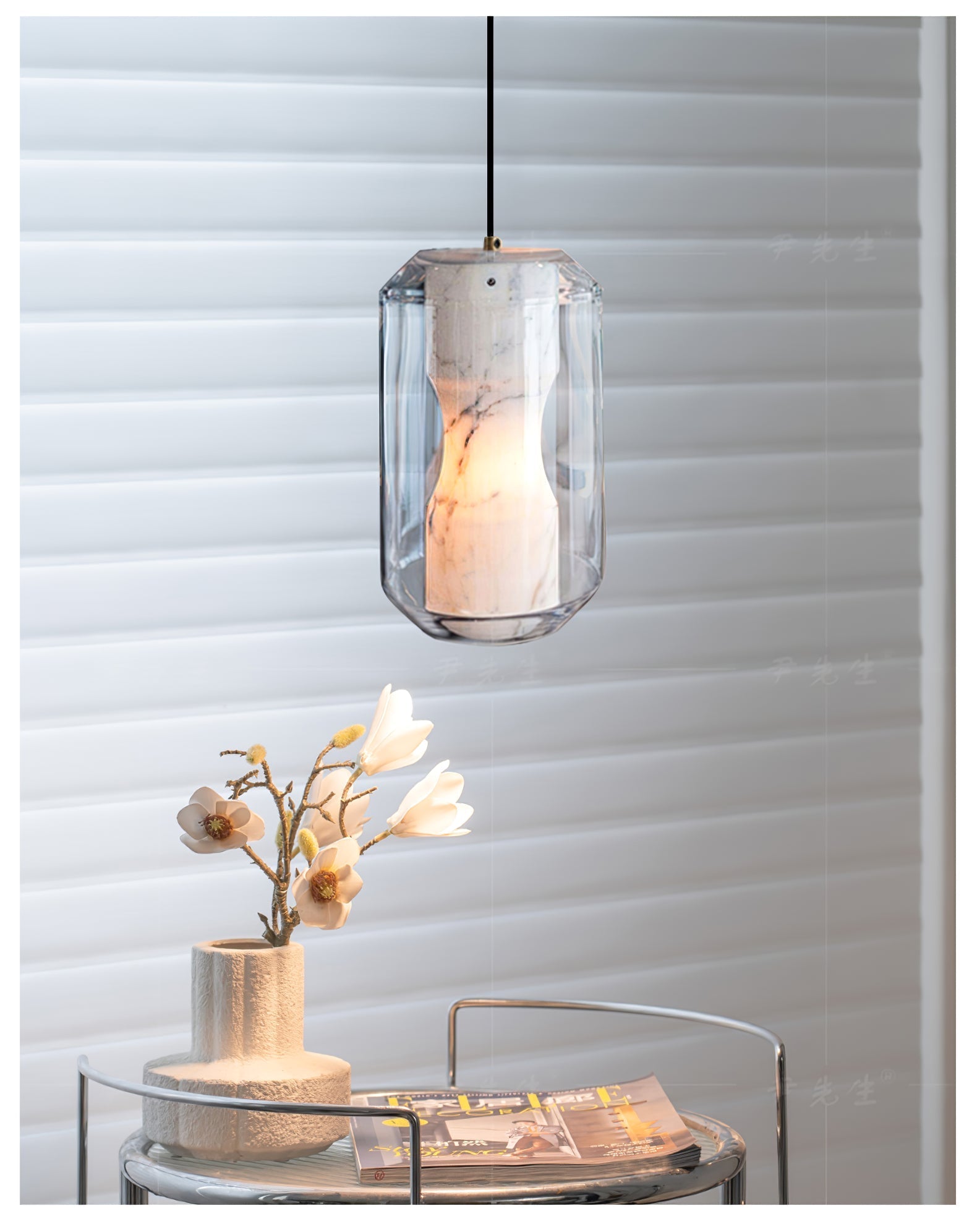 alabaster-glass-cylinder-pendant-light-anzaz-Smoke grey & White-12