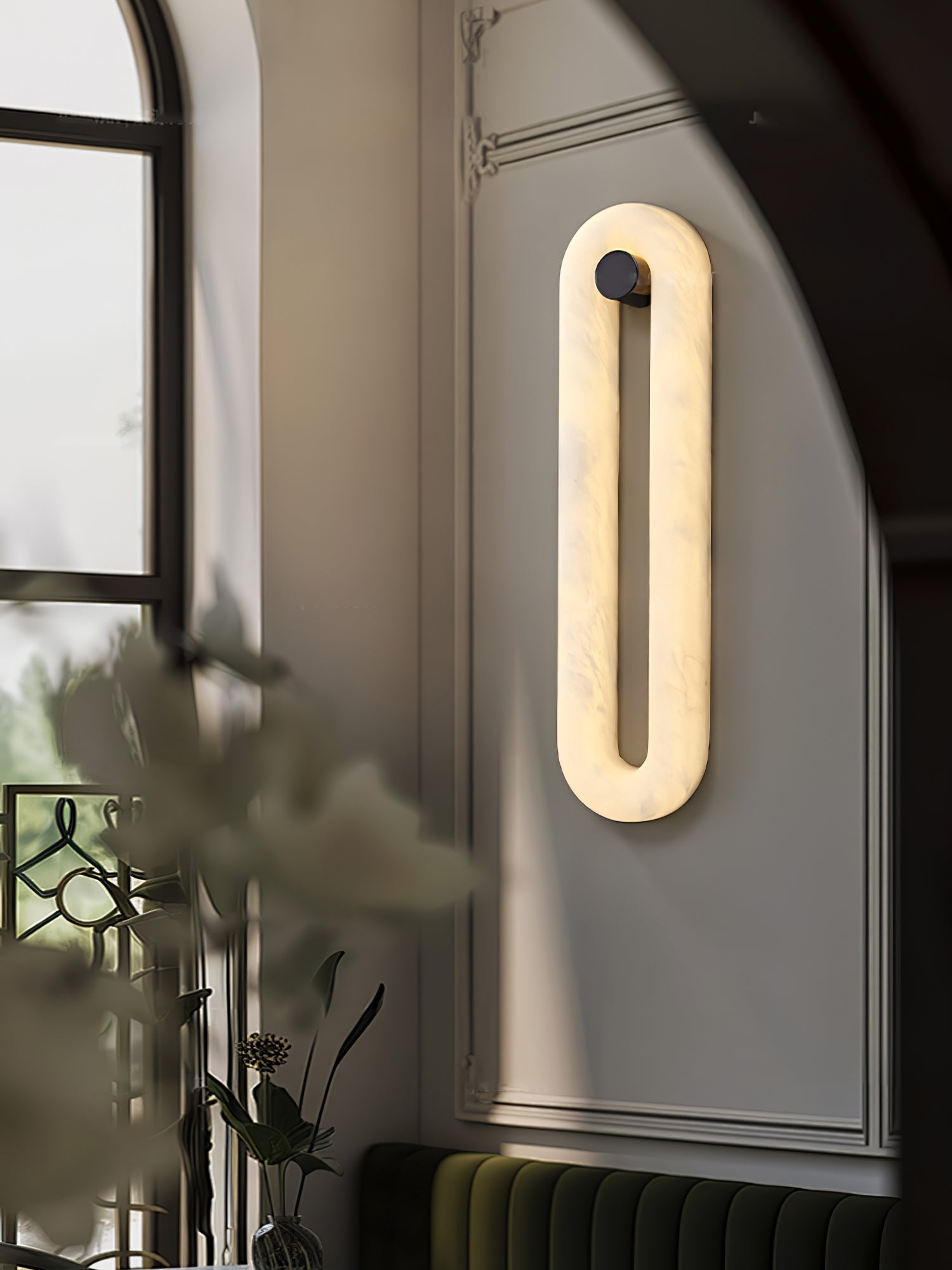 alabaster-loop-wall-light-anzaz-Black & White-2