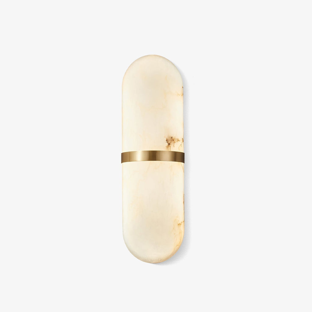 alabaster-pill-wall-light-anzaz-Brass & Warm Light-1