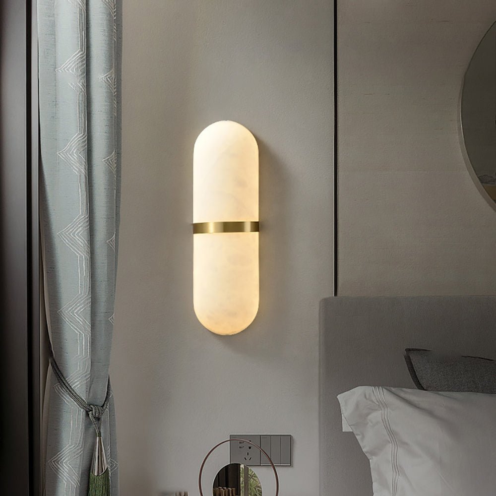 alabaster-pill-wall-light-anzaz-Black & Warm Light-2